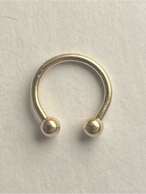 BVLA 16g 14k yellow gold horseshoe septum ring 1/2 in / 12mm